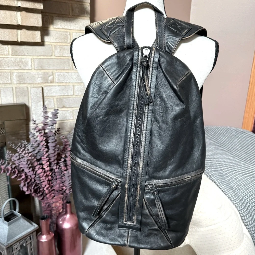 FREE PEOPLE West End Backpack - Black Leather - Picture 13 of 13